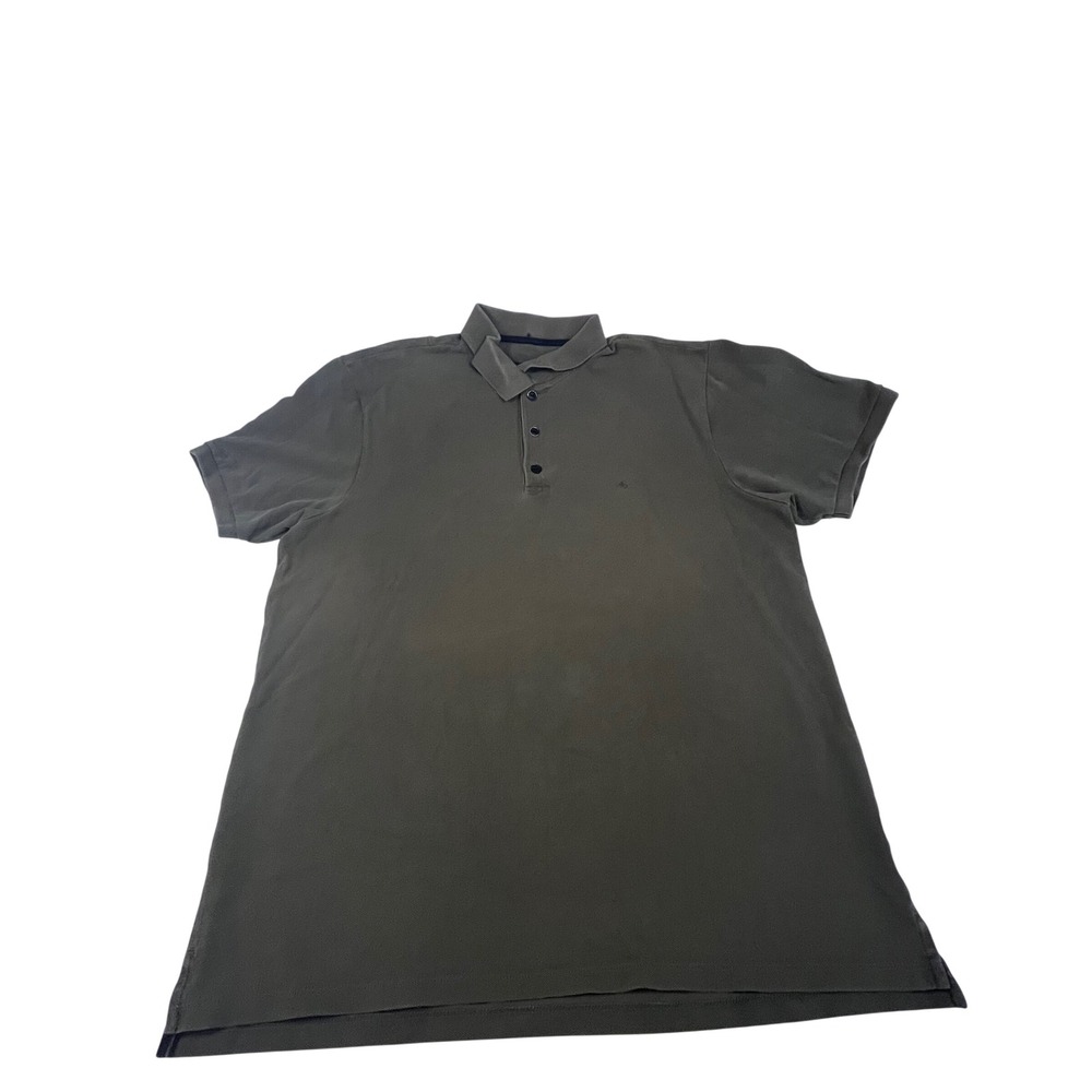Rag & Bone Mens Olive Green Cotton Blend Long Sleeve Henley Shirt Size L